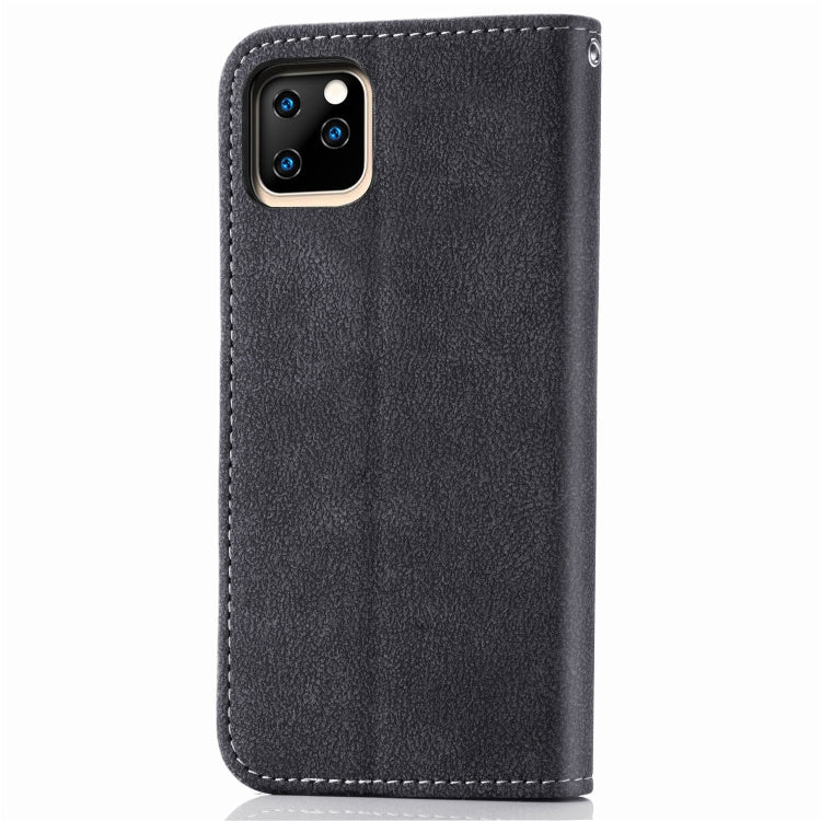 For iPhone 11 Pro Max Matte Leather Rotary Card Case with Card Slot and Photo Frame and Stand Function