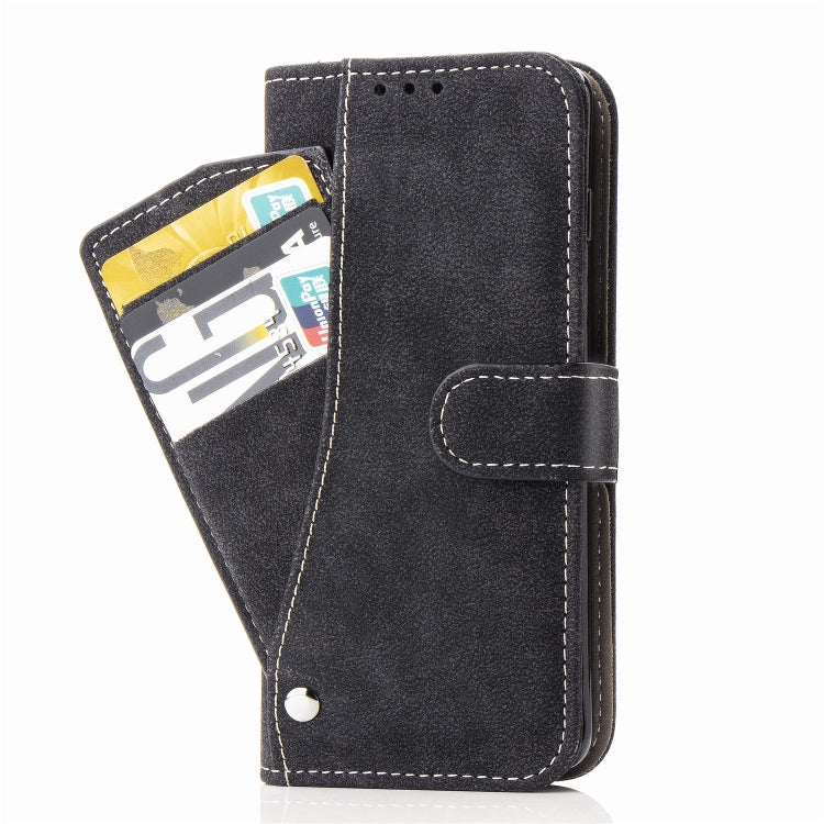 For iPhone 11 Pro Max Matte Leather Rotary Card Case with Card Slot and Photo Frame and Stand Function