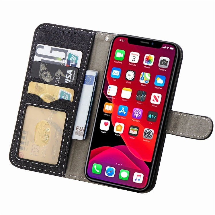 For iPhone 11 Pro Max Matte Leather Rotary Card Case with Card Slot and Photo Frame and Stand Function