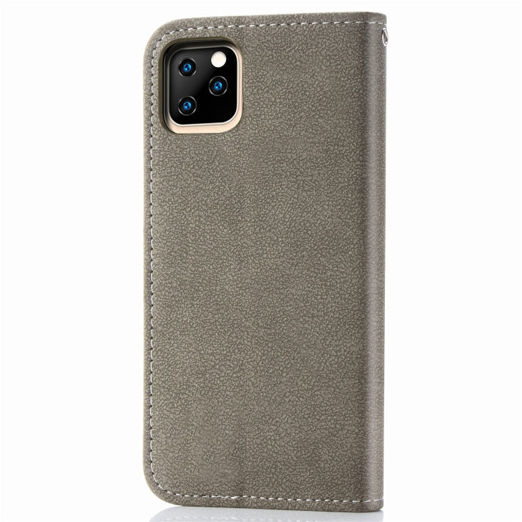 For iPhone 11 Pro Max Matte Leather Rotary Card Case with Card Slot and Photo Frame and Stand Function