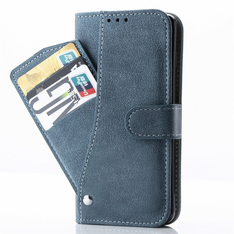 For iPhone 11 Pro Max Matte Leather Rotary Card Case with Card Slot and Photo Frame and Stand Function