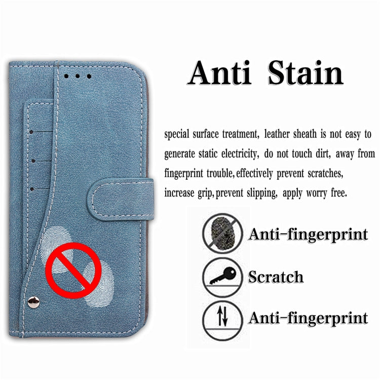 For iPhone 11 Pro Max Matte Leather Rotary Card Case with Card Slot and Photo Frame and Stand Function