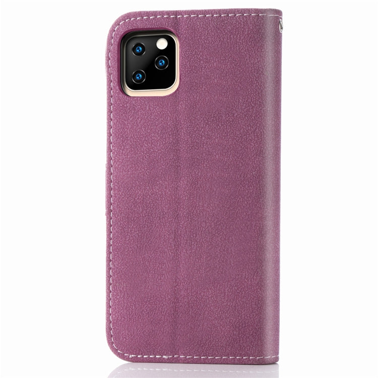 For iPhone 11 Pro Max Matte Leather Rotary Card Case with Card Slot and Photo Frame and Stand Function