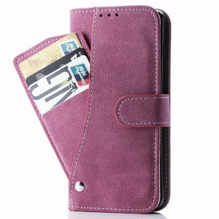 For iPhone 11 Pro Max Matte Leather Rotary Card Case with Card Slot and Photo Frame and Stand Function