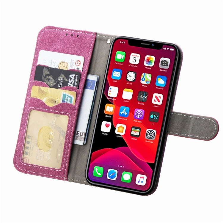 For iPhone 11 Pro Max Matte Leather Rotary Card Case with Card Slot and Photo Frame and Stand Function