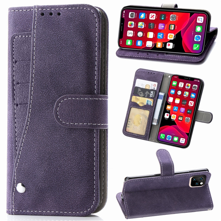 For iPhone 11 Pro Max Matte Leather Rotary Card Case with Card Slot and Photo Frame and Stand Function