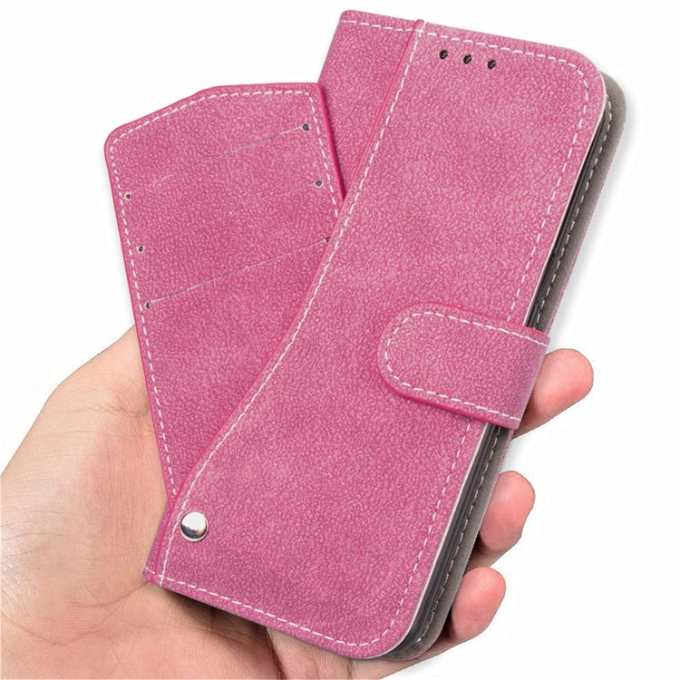 For iPhone 11 Pro Max Matte Leather Rotary Card Case with Card Slot and Photo Frame and Stand Function