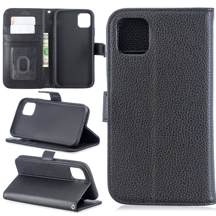 For iPhone 11 Lychee Texture Horizontal Flip Leather Case with Holder & Card Slots & Wallet & Photo Frame