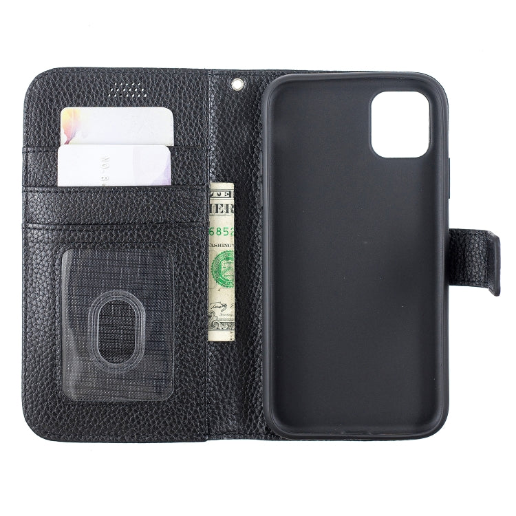 For iPhone 11 Lychee Texture Horizontal Flip Leather Case with Holder & Card Slots & Wallet & Photo Frame