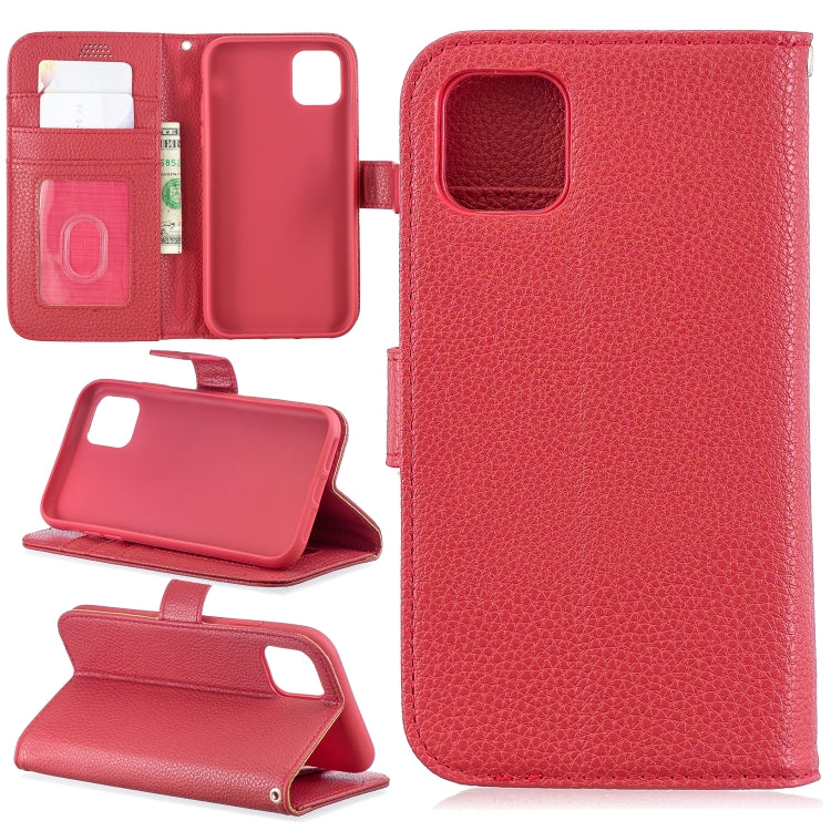 For iPhone 11 Lychee Texture Horizontal Flip Leather Case with Holder & Card Slots & Wallet & Photo Frame