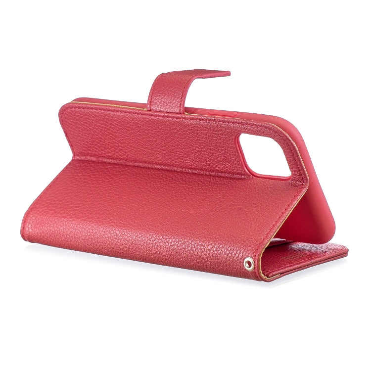 For iPhone 11 Lychee Texture Horizontal Flip Leather Case with Holder & Card Slots & Wallet & Photo Frame
