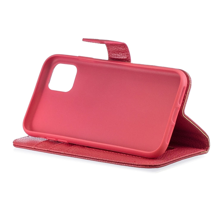 For iPhone 11 Lychee Texture Horizontal Flip Leather Case with Holder & Card Slots & Wallet & Photo Frame