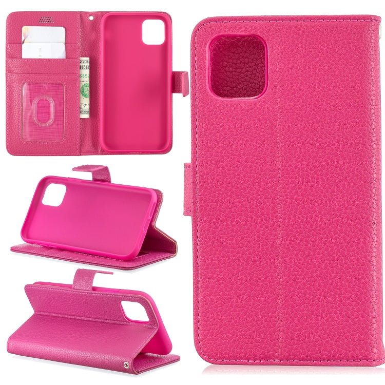For iPhone 11 Lychee Texture Horizontal Flip Leather Case with Holder & Card Slots & Wallet & Photo Frame
