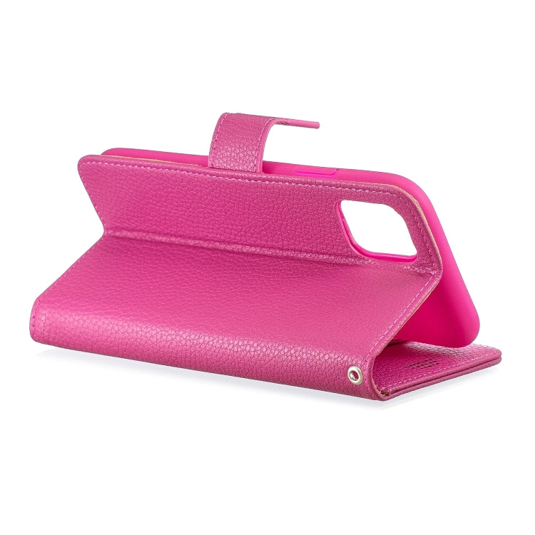 For iPhone 11 Lychee Texture Horizontal Flip Leather Case with Holder & Card Slots & Wallet & Photo Frame