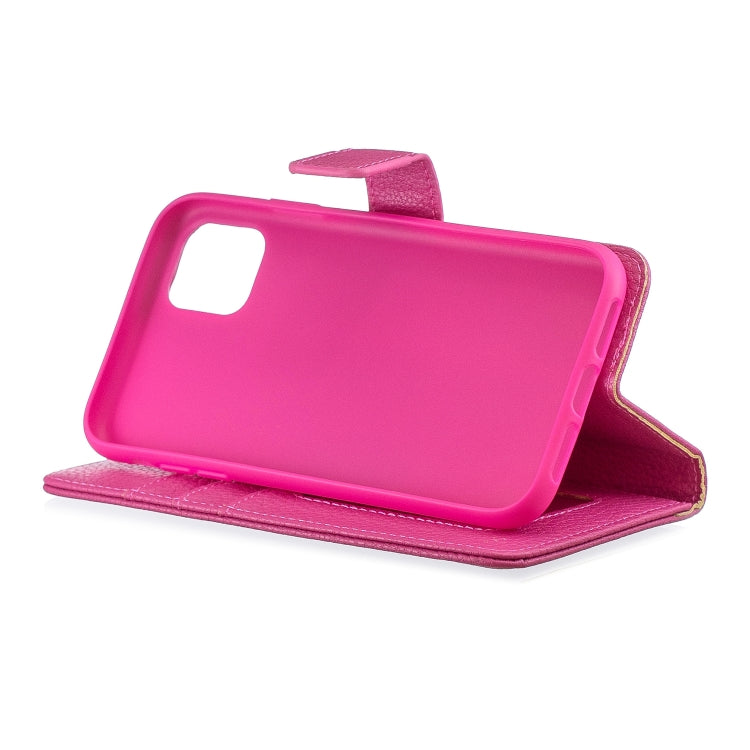 For iPhone 11 Lychee Texture Horizontal Flip Leather Case with Holder & Card Slots & Wallet & Photo Frame