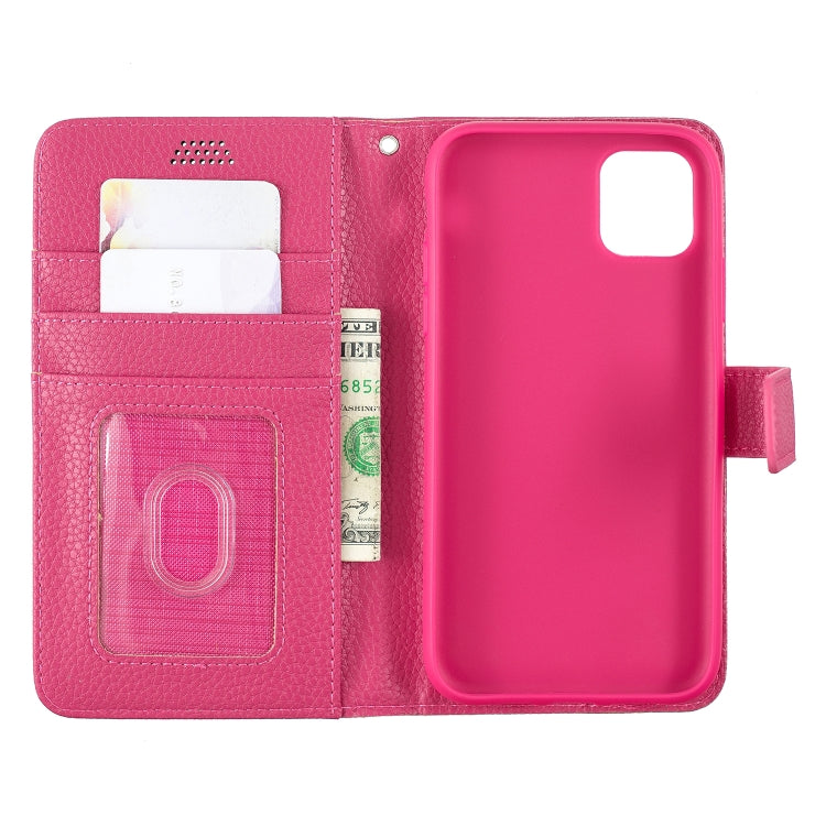 For iPhone 11 Lychee Texture Horizontal Flip Leather Case with Holder & Card Slots & Wallet & Photo Frame