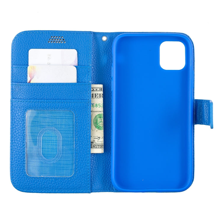 For iPhone 11 Lychee Texture Horizontal Flip Leather Case with Holder & Card Slots & Wallet & Photo Frame