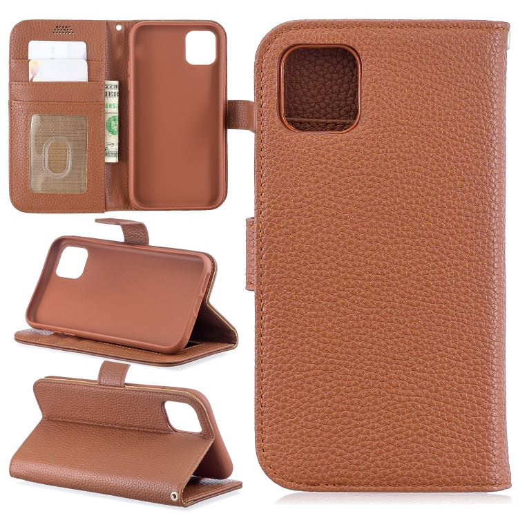 For iPhone 11 Lychee Texture Horizontal Flip Leather Case with Holder & Card Slots & Wallet & Photo Frame