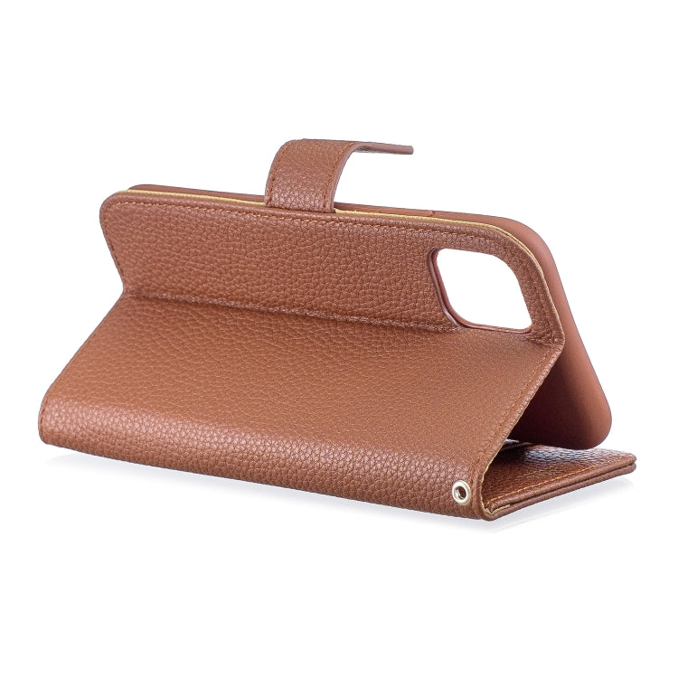 For iPhone 11 Lychee Texture Horizontal Flip Leather Case with Holder & Card Slots & Wallet & Photo Frame