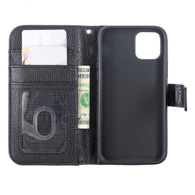 For iPhone 11 Pro Lychee Texture Horizontal Flip Leather Casewith Holder & Card Slots & Wallet & Photo Frame