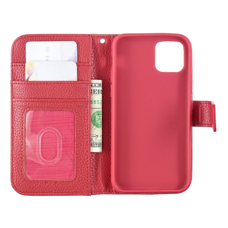 For iPhone 11 Pro Lychee Texture Horizontal Flip Leather Casewith Holder & Card Slots & Wallet & Photo Frame