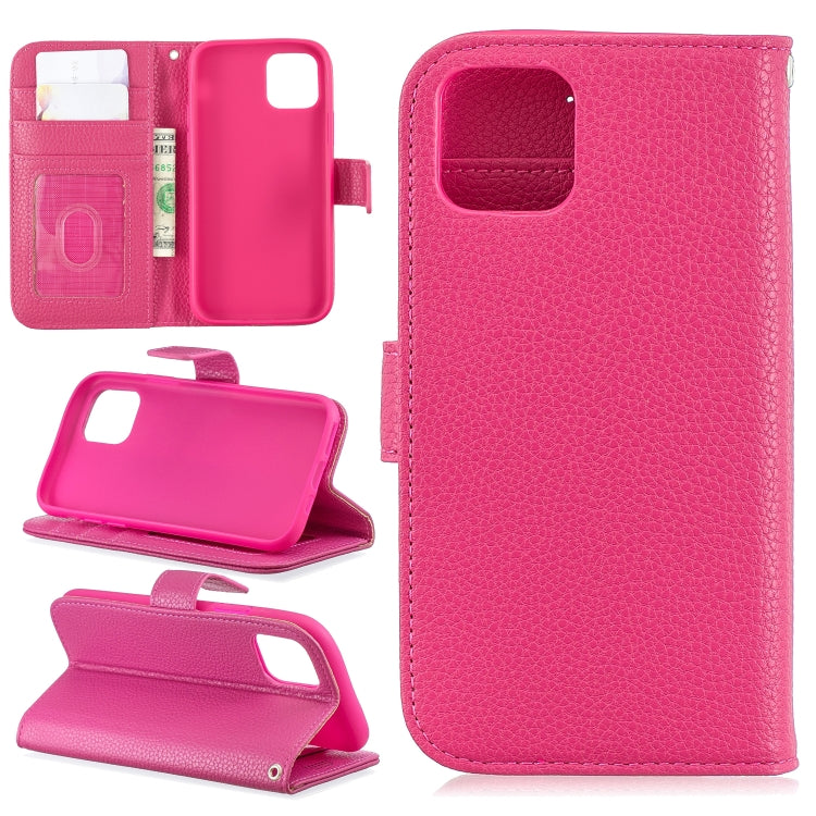 For iPhone 11 Pro Lychee Texture Horizontal Flip Leather Casewith Holder & Card Slots & Wallet & Photo Frame