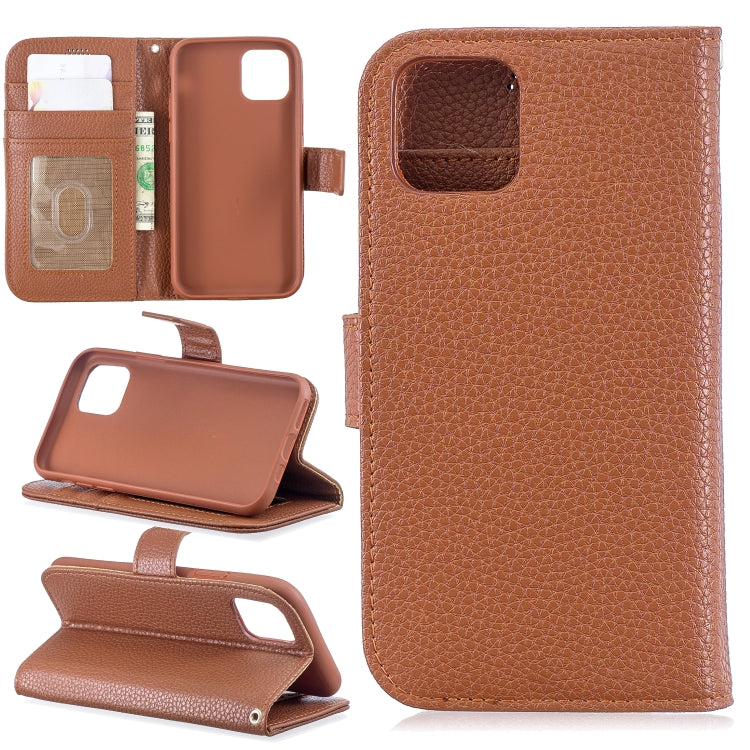 For iPhone 11 Pro Lychee Texture Horizontal Flip Leather Casewith Holder & Card Slots & Wallet & Photo Frame