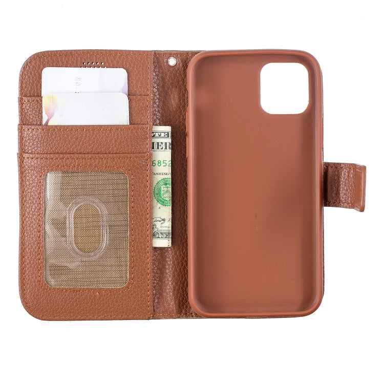 For iPhone 11 Pro Lychee Texture Horizontal Flip Leather Casewith Holder & Card Slots & Wallet & Photo Frame
