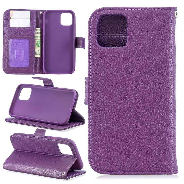 For iPhone 11 Pro Lychee Texture Horizontal Flip Leather Casewith Holder & Card Slots & Wallet & Photo Frame