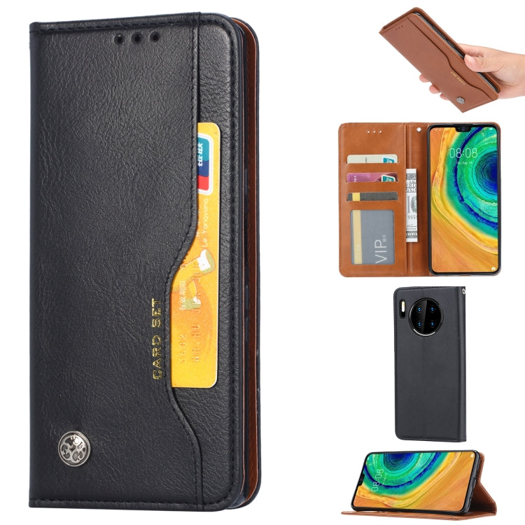 For Huawei Mate 30 Pro Knead Skin Texture Horizontal Flip Leather Case with Photo Frame & Holder & Card Slots & Wallet