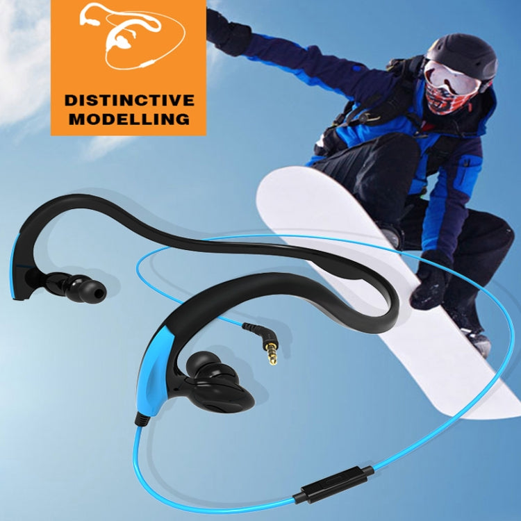 MDR-J039 Waterproof IPX7 10mm Speaker Ergonomic Wired Earhook Earphone Support Underwater Sports