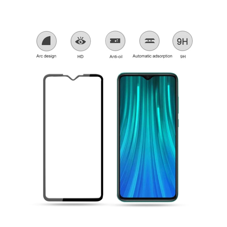 For Xiaomi Redmi Note 8 Pro mocolo 0.33mm 9H 2.5D Full Glue Tempered Glass Film