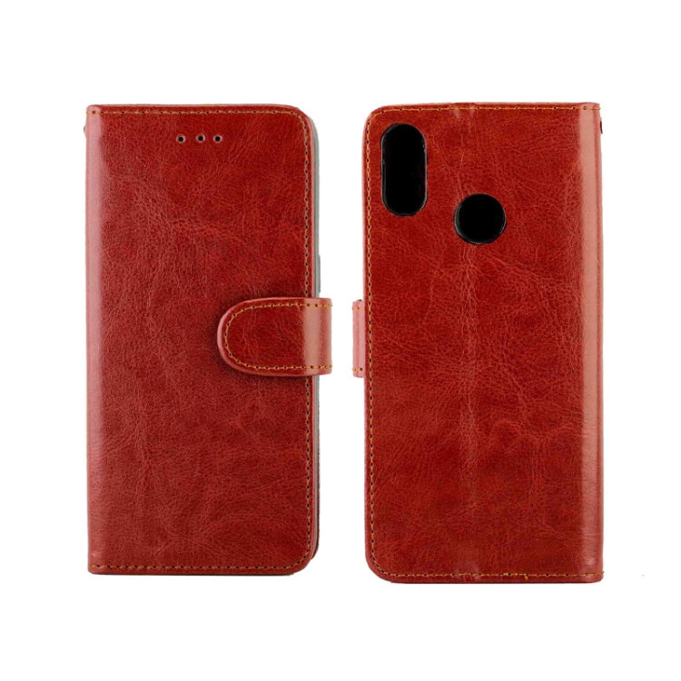 For Realme3 Crazy Horse Texture Horizontal Flip Leather Case with Holder & Card Slots & Wallet & Photo Frame