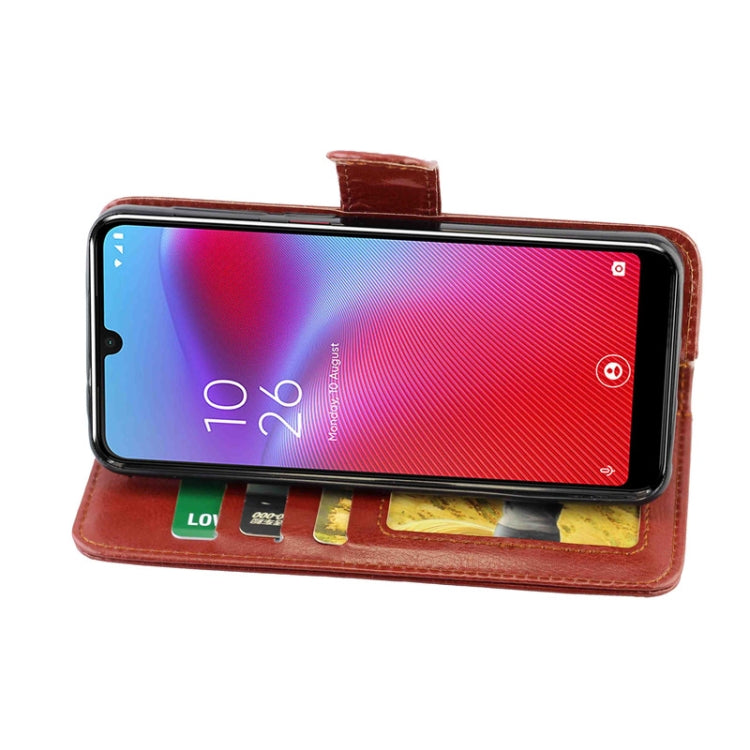 For Vodafone Smart V10 Crazy Horse Texture Horizontal Flip Leather Case with Holder & Card Slots & Wallet & Photo Frame(Brown)