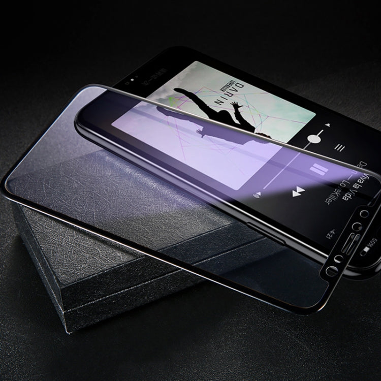 For iPhone 11 Pro / XS / X 2pcs mocolo 0.33mm 9H 2.5D Full Glue Anti Blue-ray Tempered Glass Film