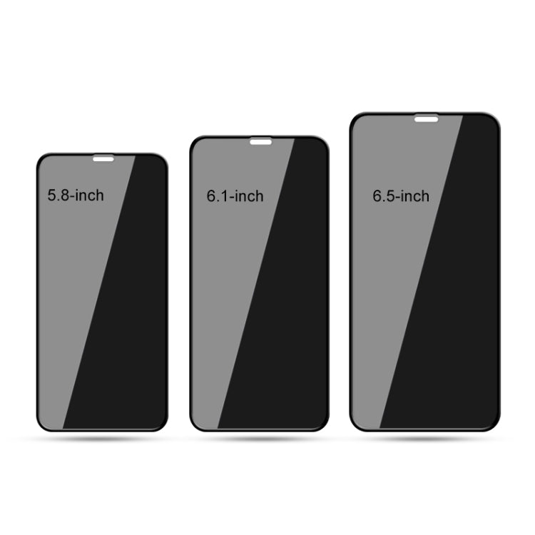 For iPhone 11 Pro / XS / X mocolo 0.33mm 9H 2.5D Full Glue Privacy Anti-glare Tempered Glass Film