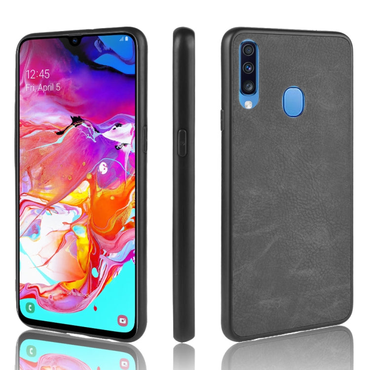 For Galaxy A20s Shockproof Sheep Skin PC + PU + TPU Case