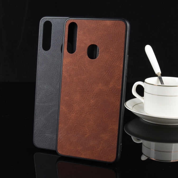 For Galaxy A20s Shockproof Sheep Skin PC + PU + TPU Case