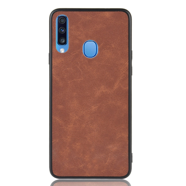 For Galaxy A20s Shockproof Sheep Skin PC + PU + TPU Case