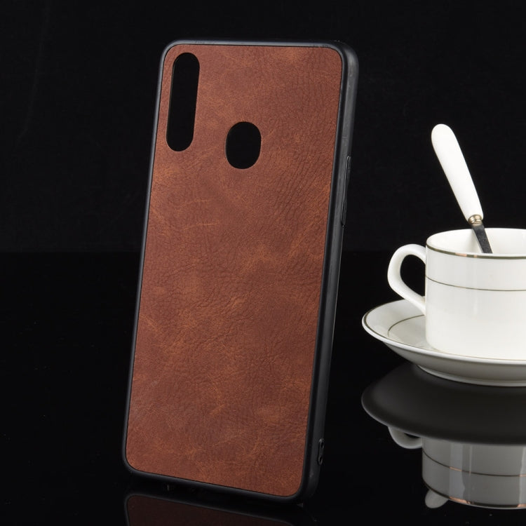 For Galaxy A20s Shockproof Sheep Skin PC + PU + TPU Case