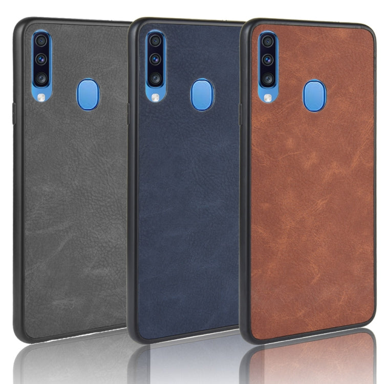 For Galaxy A20s Shockproof Sheep Skin PC + PU + TPU Case