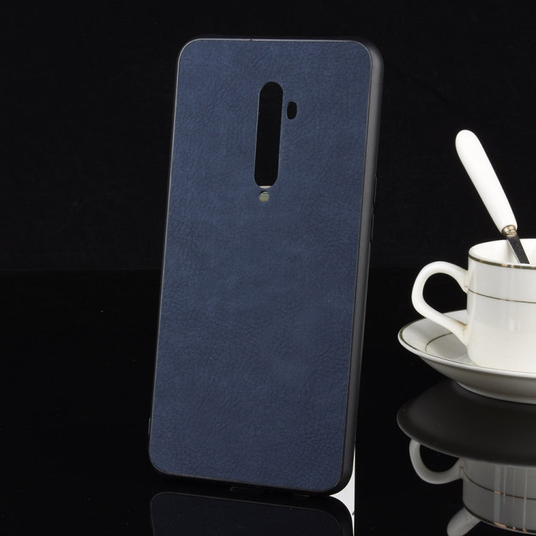 For Oppo Reno2 Shockproof Sheep Skin PC + PU + TPU Case(Blue)