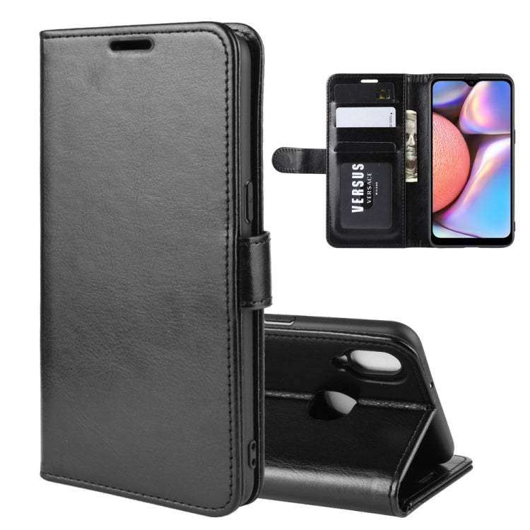 For Galaxy A10S R64 Texture Single Fold Horizontal Flip Leather Case with Holder & Card Slots & Wallet