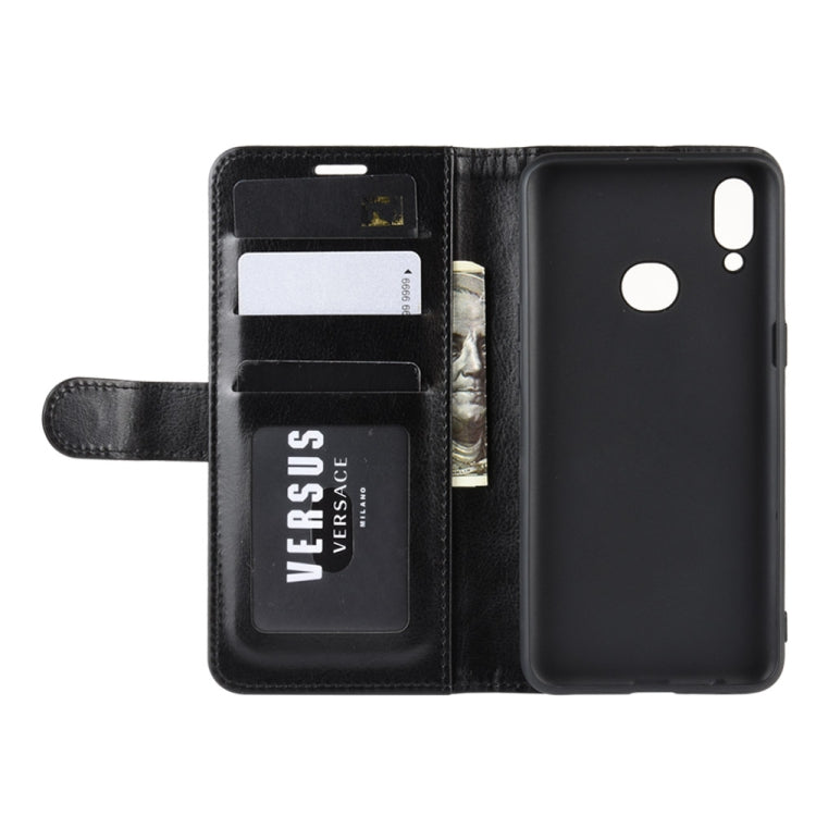 For Galaxy A10S R64 Texture Single Fold Horizontal Flip Leather Case with Holder & Card Slots & Wallet