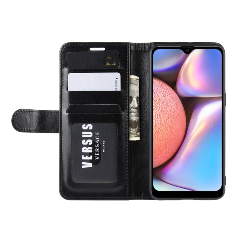 For Galaxy A10S R64 Texture Single Fold Horizontal Flip Leather Case with Holder & Card Slots & Wallet