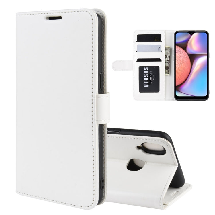 For Galaxy A10S R64 Texture Single Fold Horizontal Flip Leather Case with Holder & Card Slots & Wallet