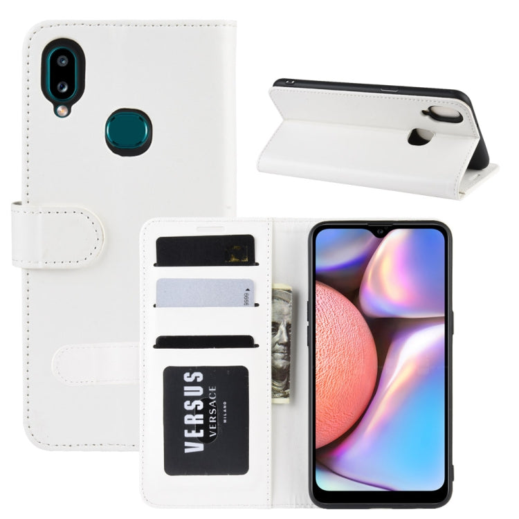 For Galaxy A10S R64 Texture Single Fold Horizontal Flip Leather Case with Holder & Card Slots & Wallet