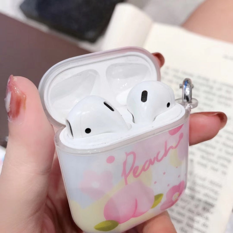 For Apple AirPods 1/2 Gen Universal Wireless Hyun Wind Lower Peach FLmd Soft Case Bluetooth Headphone Protective Case