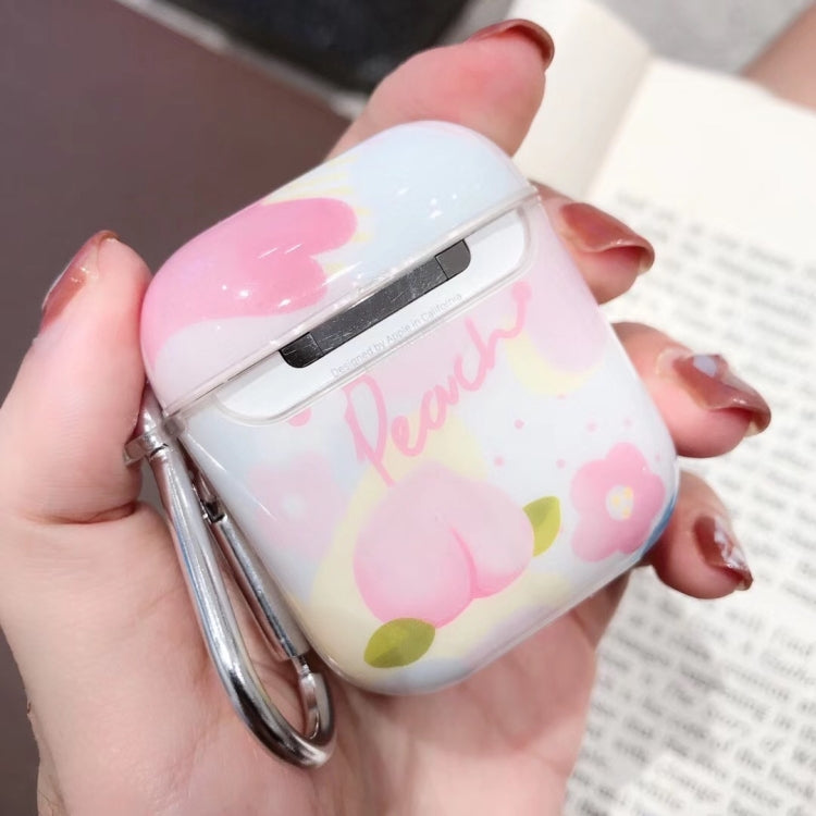 For Apple AirPods 1/2 Gen Universal Wireless Hyun Wind Lower Peach FLmd Soft Case Bluetooth Headphone Protective Case