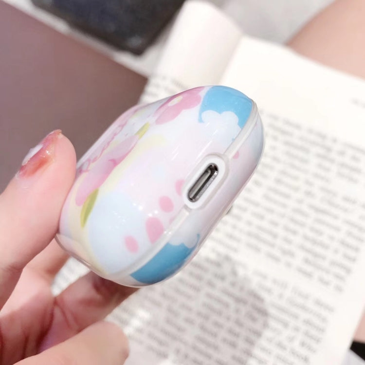 For Apple AirPods 1/2 Gen Universal Wireless Hyun Wind Lower Peach FLmd Soft Case Bluetooth Headphone Protective Case